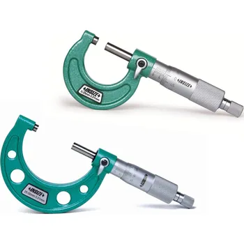 Mechanický mikrometr vnější (nejprodávanější) INSIZE 3203 Rozsah: 0-25 mm, Typ: S integrovanou řehtačkou