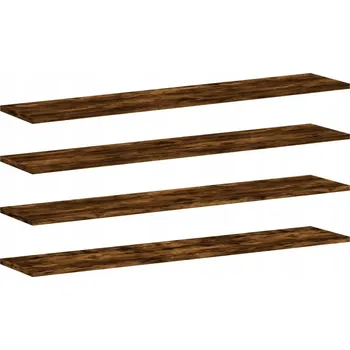 police Nástěnná police z dřevotřísky 100x20x1,5 cm, kouřový dub