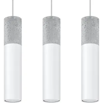 Závěsné svítidlo BORGIO 3L bílé moderní nad jídelní stůl a do kuchyně loftové SOLLUX