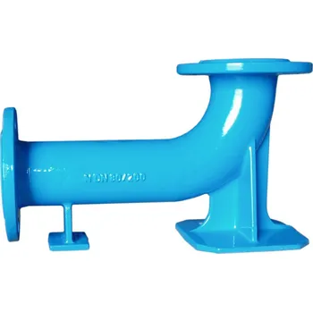 Vodovodní potrubí HAWLE Prodloužené přírubové koleno 90° s patkou PPL DN80