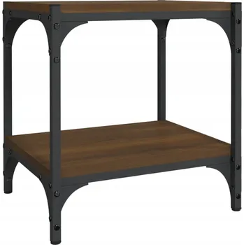 Televizní stolek Dřevěná skříňka pod TV hnědý dub 40 x 33 x 41 cm industriální styl