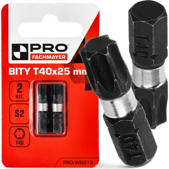 Bit Rázové bity TX40 25mm | Rázová koncovka do vrtačky 2 ks