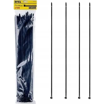 Stahovací páska STAHOVACÍ PÁSKY ZIPY 7.2x550 upínací ČERNÉ 100ks