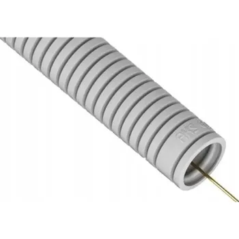 kabelová chránička AKS chránič kabelů RKGL 16/11 šedá s pilotním drátem 320N 25m 444036