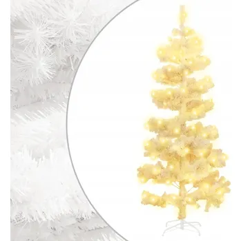 Vánoční dekorace LED spirálový vánoční stromek 150 cm bílý s 8 světelnými efekty