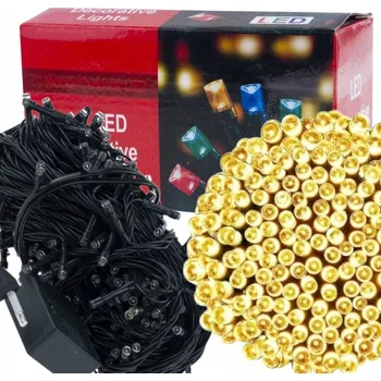 Vánoční dekorace LED SVĚTÝLKA 100 LED TEPLÁ BÍLÁ - 8M - ATMOSFÉRICKÉ VÁNOČNÍ OSVĚTLENÍ