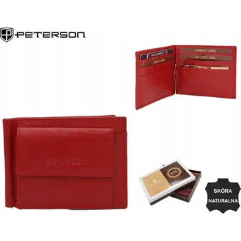 Peterson peněženka na bankovky z pravé kůže červená - dámská