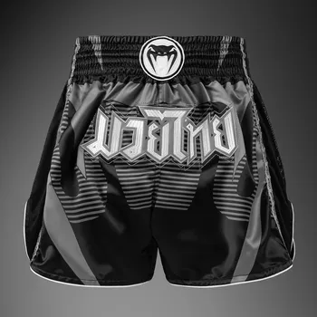 Oblečení pro bojové sporty Muay Thai šortky Venum Adrenaline - Black/Silver Grey Velikost: XL