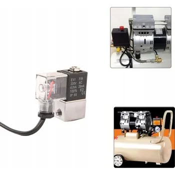 Kompresor Elektromagnetický ventil pro bezolejový kompresor 1/8 palce 9 mm regulátor CO2