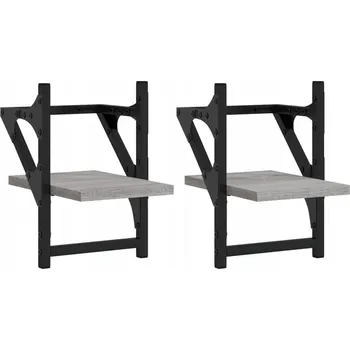 police Závěsné nástěnné police šedý dub sonoma 20 x 25 x 30 cm