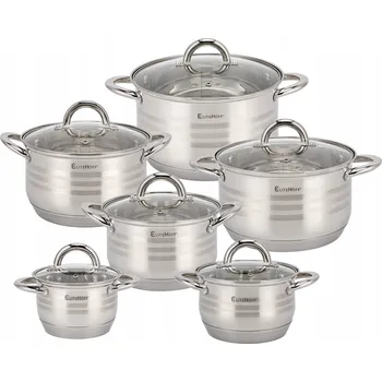 Sada nádobí Sada hrnců Elitehoff nerezová ocel 12 ks.