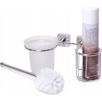 WC štětka WC štětka s košíkem besser 8813A, stříbrno-bílá