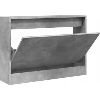 Botník Botník 80x21x57 cm, šedý beton