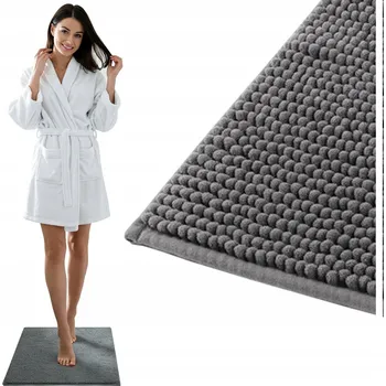 Koupelnová předložka Koupelnová předložka Sepio šedá mikrovlákno 60x40 cm protiskluzová