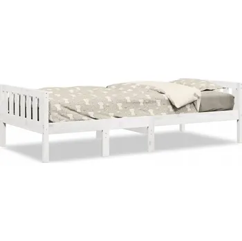 Dětská postýlka Bílá dětská postýlka z masivního borovicového dřeva 205,5 x 85,5 x 57 cm