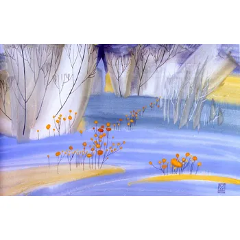 Obraz Obraz na plátně TAJEMNÉ JEZERO 60x35cm - obraz na plátně do firmy, kanceláře, obývacího pokoje