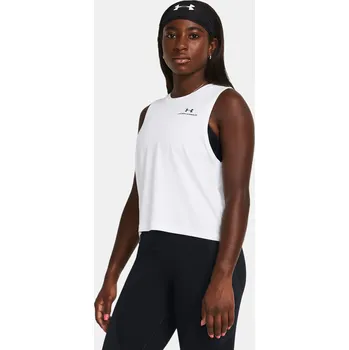 Dámské tílko Under Armour Vanish Energy Crop Tank 1383654-100 Bílá LG