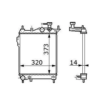 Chladič motoru LKQ Chladič vody 76.44.502