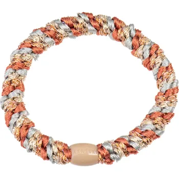 BON DEP Gumička do vlasů Kknekki "Mix Light Grey-Teracotta Glitter"