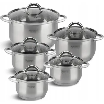 FUNKČNÍ A ROBUSTNÍ SADA HRNCŮ 10dílná EDENBERG 4004
