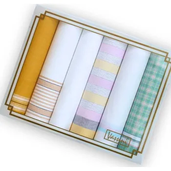 Látkový kapesník ETEX Dámské látkové kapesníky VASSINI oranžová - 6 kusů