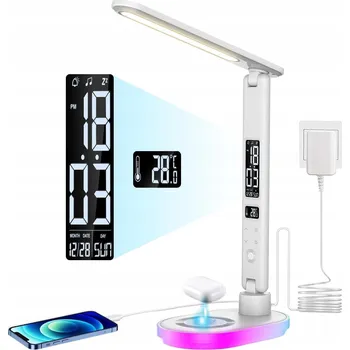 Lampička Stolní lampička UL-U20 22W s nabíjecí stanicí, kalendářem a teploměrem