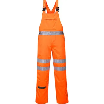 PORTWEST Hi-Vis reflexní laclové kalhoty RIS Velikost: 2XL, Barva: oranžová