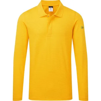 Pánské oblečení PORTWEST Polokošile AS23 Anti-Static ESD Polo, krátký rukáv POR-AS23YE3S S Žlutá deep