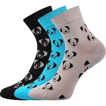 Dámské ponožky Lonka Felixa pejci 3 páry mix B