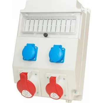 Rozvaděč Zásuvková rozvodnice 1x32A/5P, 1x16A/5P, 2x250V, IP54