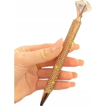 Obraz Elegantní, bohatě zdobené Propiska s krystalky, zlaté