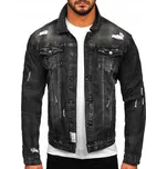 Pánská džínová bunda černá MJ507N DENLEY_XL