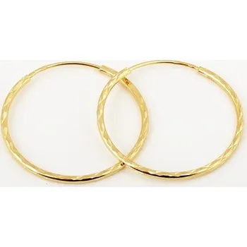 Náušnice Dámské náušnice kruhy ze žlutého zlata 28,5 mm NA0613F + DÁREK ZDARMA