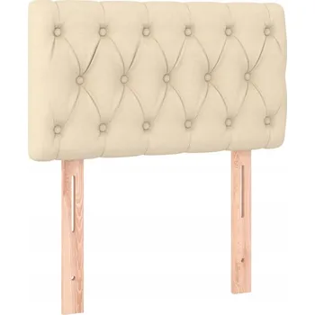 Čelo postele krémové 80 x 7 x 78/88 cm nastavitelné