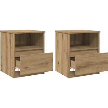 Noční stolek Noční stolky, 2 ks, dub artisan, 40x40x50 cm