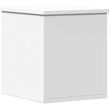 Úložný box Multifunkční úložný box z dřevěného materiálu, bílý, 30x35x35 cm