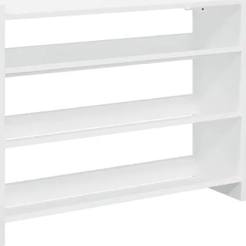 Bílá botník 80 x 25 x 62 cm, materiál na bázi dřeva