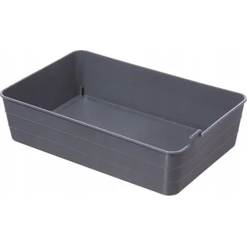 Úložný box Flexibilní Úložný Box Košík Vanicka 27x18x7.5cm Šedý Modrý Do Zásuvky