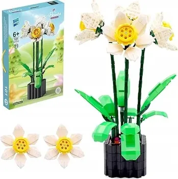 ostatní stavebnice Narcisy v květináči - sada bloků 83 8 dílů