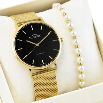 Hodinky Dámská sada: švýcarské hodinky Bisset ARITTE + náramek SAFÍR