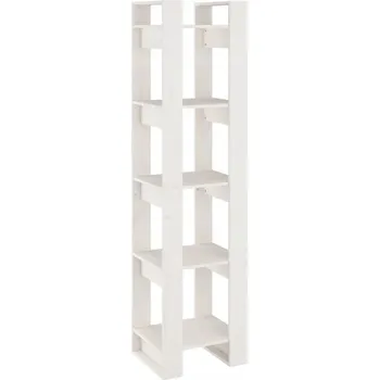 Knihovna Bílá police z masivního borovicového dřeva 41 x 35 x 160 cm