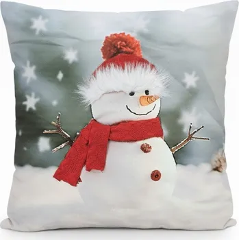Vánoční povlak Sněhulák 3D CYHA7373M 40x40 cm