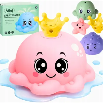 Hračka pro nejmenší Hračka do vany Doris chobotnice růžová plastová se světelnými efekty