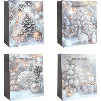 Dárková taška Dárková taška vánoční 14 x 12 x 6 cm, dekory mix