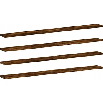 police Nástěnná police z dřevotřísky, kouřový dub, 100x10x1 cm