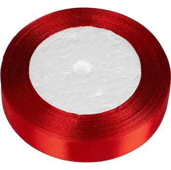 Vánoční dekorace BELLATEX Stuha saténová 20 mm/22,5 m, 014 červená