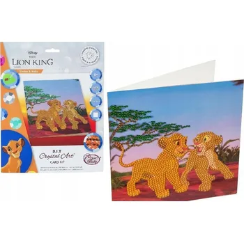 DIAMANTOVÁ MOZAIKA Simba a Nala 18x18 cm