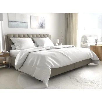 Povlečení Textilomanie Atlas Grádl standard bílé/proužek 5 mm 140 x 200, 70 x 90 cm hotelový uzávěr