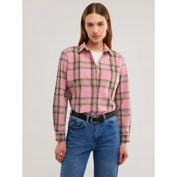 BIG STAR DÁMSKÁ KOŠILE KOSTKOVANÁ RŮŽOVÁ SINGI 601 XL