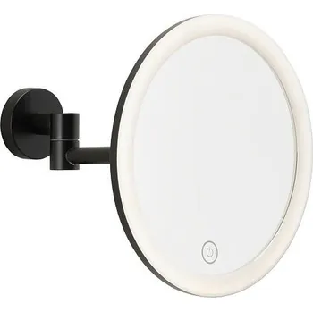 Kosmetické zrcátko TESA VISIOON kosmetické zrcátko 180 mm, zvětšovací, s osvětlením, černá